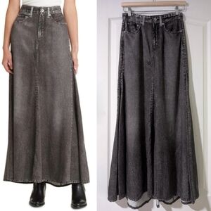 rag & bone | Liquid Miramar Maxi Skirt In Black Magic